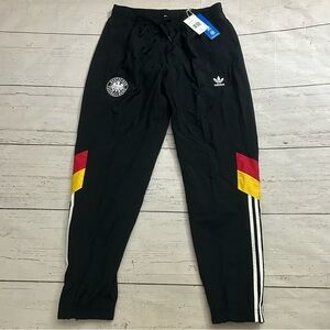 Adidas Germany Originals Classic Woven Track Pants Retro Black Mens Large IY7051